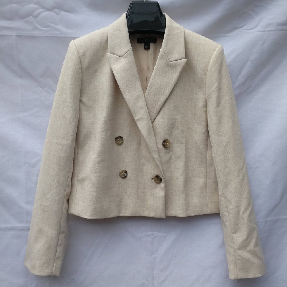 (Brand New) ANN TAYLOR Jacket / Coat Women Size: 8/Cream White